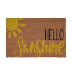 Casa si Gradina - Textile si covoare - Covoare - Covorase intrare - Covor de intrare din fibra cocos 39x59 cm, cu mesaj Hello Sunshine - Infinity.ro