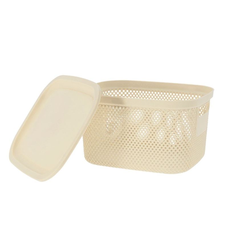 Casa si Gradina - Mobilier - Organizare si depozitare - Cutii depozitare - Cos depozitare cu capac, 6 L, din plastic perforat, Storage Solutions, alb - Infinity.ro