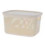 Casa si Gradina - Mobilier - Organizare si depozitare - Cutii depozitare - Cos depozitare cu capac, 6 L, din plastic perforat, Storage Solutions, alb - Infinity.ro