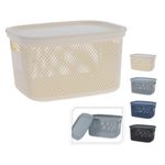 Casa si Gradina - Mobilier - Organizare si depozitare - Cutii depozitare - Cos depozitare cu capac, 6 L, din plastic perforat, Storage Solutions, alb - Infinity.ro