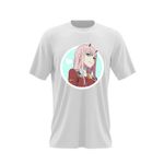 Fashion, accesorii si bijuterii - Barbati - Imbracaminte - Tricouri si bluze barbati - Tricou barbati Darling in the FranXX Zero Two Android Anime, alb, marime 2XL - Infinity.ro