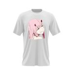 Fashion, accesorii si bijuterii - Barbati - Imbracaminte - Tricouri si bluze barbati - Tricou barbati Darling in the FranXX Zero Two Hybrid Manga, alb, marime 2XL - Infinity.ro
