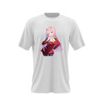 Fashion, accesorii si bijuterii - Barbati - Imbracaminte - Tricouri si bluze barbati - Tricou barbati Darling in the FranXX Zero Two Human Klaxo, alb, marime 2XL - Infinity.ro