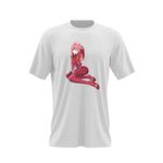 Fashion, accesorii si bijuterii - Barbati - Imbracaminte - Tricouri si bluze barbati - Tricou barbati Darling in the FranXX Zero Two Pilot Anime, alb, marime 2XL - Infinity.ro
