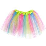 Fashion, accesorii si bijuterii - Copii - Imbracaminte copii - Fuste copii - Fustita tutu multicolora din poliester, 29 cm, 48 g, accesoriu colorat pentru petreceri si evenimente - Infinity.ro