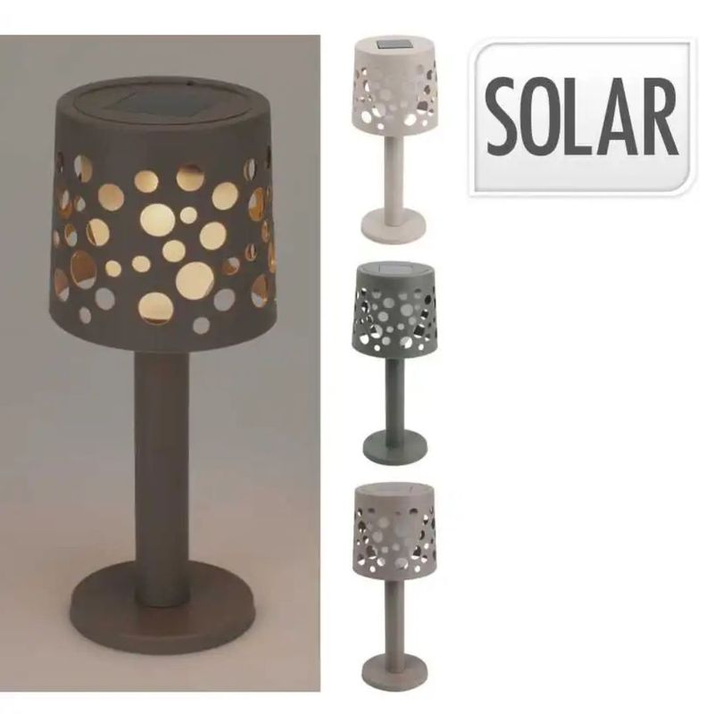 Casa si Gradina - Corpuri si surse de iluminat - Iluminat exterior - Lampi solare - Lampa solara cu LED, pentru gradina, terasa si exterior, culoare taupe - Infinity.ro