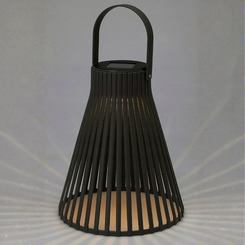 Casa si Gradina - Corpuri si surse de iluminat - Iluminat exterior - Lampi solare - Lampa solara decorativa, cu LED, cu agatatoare, 24 cm, culoare kaki - Infinity.ro
