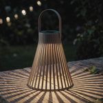 Casa si Gradina - Corpuri si surse de iluminat - Iluminat exterior - Lampi solare - Lampa solara decorativa, cu LED, cu agatatoare, 24 cm, culoare taupe - Infinity.ro