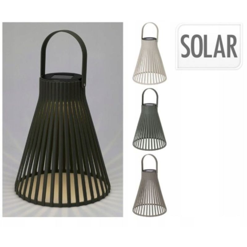 Casa si Gradina - Corpuri si surse de iluminat - Iluminat exterior - Lampi solare - Lampa solara decorativa, cu LED, cu agatatoare, 24 cm, culoare crem - Infinity.ro