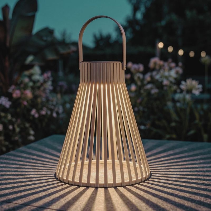 Casa si Gradina - Corpuri si surse de iluminat - Iluminat exterior - Lampi solare - Lampa solara decorativa, cu LED, cu agatatoare, 24 cm, culoare crem - Infinity.ro