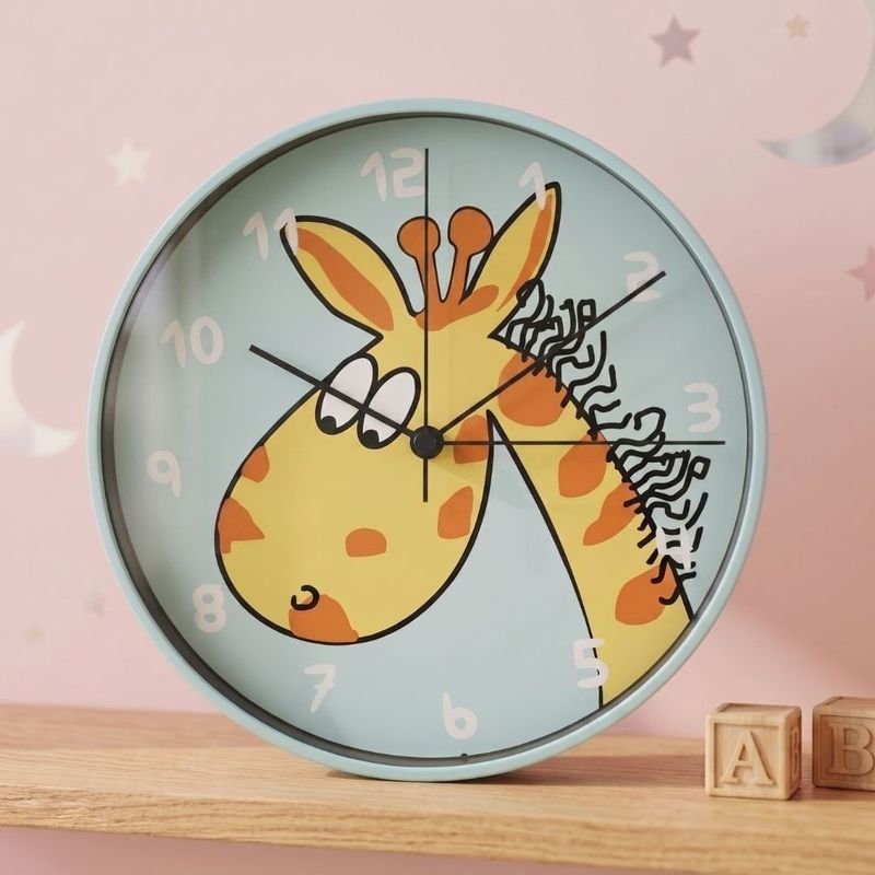 Casa si Gradina - Decoratiuni - Ceasuri - Ceas de perete pentru camera copilului, 20,3 cm, model girafa - Infinity.ro