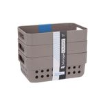 Casa si Gradina - Mobilier - Organizare si depozitare - Cutii depozitare - Set de 3 cosulete de depozitare, 350ml, Storage Solutions, 12x7x5 cm, taupe - Infinity.ro