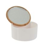 Ingrijire personala si Cosmetice - Machiaj - Oglinzi cosmetice - Oglinda de machiaj cu organizator cosmetic rotund, 13x13x7 cm, Eleganza - Infinity.ro