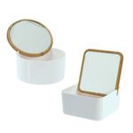 Ingrijire personala si Cosmetice - Machiaj - Oglinzi cosmetice - Oglinda de machiaj cu organizator cosmetic patrat, 13x13x7 cm, Eleganza - Infinity.ro