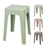 Casa si Gradina - Mobilier - Scaune si fotolii - Tabureti - Taburet suprapozabil din plastic, 33x33x47cm, verde - Infinity.ro