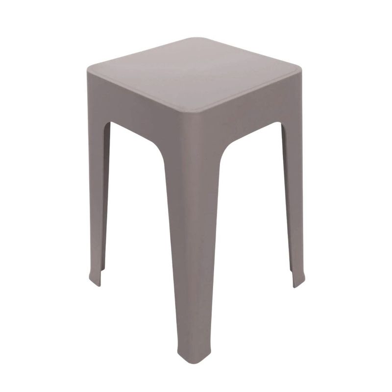 Casa si Gradina - Mobilier - Scaune si fotolii - Tabureti - Taburet suprapozabil din plastic, 33x33x47cm, gri - Infinity.ro