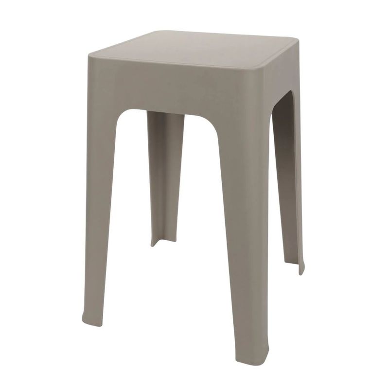 Casa si Gradina - Mobilier - Scaune si fotolii - Tabureti - Taburet suprapozabil din plastic, 33x33x47cm, gri - Infinity.ro