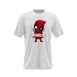 Fashion, accesorii si bijuterii - Barbati - Imbracaminte - Tricouri si bluze barbati - Tricou barbati Deadpool Roblox Baby Ninja Karate, alb, marime 2XL - Infinity.ro