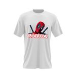 Fashion, accesorii si bijuterii - Barbati - Imbracaminte - Tricouri si bluze barbati - Tricou barbati Deadpool Roblox Epic Ninja, alb, marime 2XL - Infinity.ro