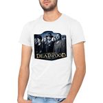 Fashion, accesorii si bijuterii - Barbati - Imbracaminte - Tricouri si bluze barbati - Tricou barbati Deadwood Old Town Seth Bullock Corruption, alb, marime 2XL - Infinity.ro