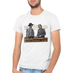 Fashion, accesorii si bijuterii - Barbati - Imbracaminte - Tricouri si bluze barbati - Tricou barbati Deadwood Western Cowboy Gentleman, alb, marime 2XL - Infinity.ro