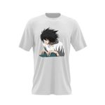 Fashion, accesorii si bijuterii - Barbati - Imbracaminte - Tricouri si bluze barbati - Tricou barbati Death Note L Detectiv Tsugumi Ohba Anime Manga, alb, marime 2XL - Infinity.ro