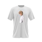 Fashion, accesorii si bijuterii - Barbati - Imbracaminte - Tricouri si bluze barbati - Tricou barbati Death Note Light Yagami Student Anime, alb, marime 2XL - Infinity.ro