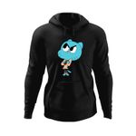 Fashion, accesorii si bijuterii - Barbati - Imbracaminte - Hanorace barbati - Hanorac barbati Gumball Desene Animate Roblox, negru, marime 2XL - Infinity.ro