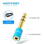 TV, Audio-Video si Foto - Accesorii TV si audio - Cabluri si adaptoare audio - Adaptor stereo audio Jack 3.5 mm soclu - Jack 6.3mm mufa aurit VENTION VAB-S01-L - Infinity.ro