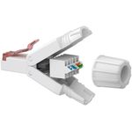 PC, gaming si accesorii - Retelistica - Adaptoare PowerLAN - Mufa retea RJ45 8P8C UTP Cat6 conectare fara scule AWG22(0.65mm)-24(0.5mm) Goobay 65942 - Infinity.ro