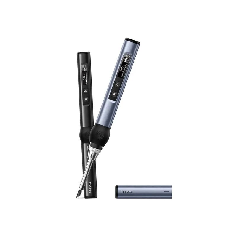 Casa si Gradina - Constructii - Scule electrice si accesorii - Pistoale de lipit - Ciocan de lipit 65W afisaj digital cu acumulator /USB-C varf BC2 FNIRSI HS-01 - Infinity.ro