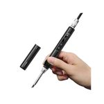 Casa si Gradina - Constructii - Scule electrice si accesorii - Pistoale de lipit - Ciocan de lipit 65W afisaj digital cu acumulator /USB-C varf BC2 FNIRSI HS-01 - Infinity.ro