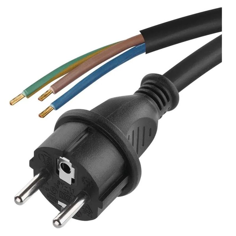 Casa si Gradina - Electrice - Cabluri electrice si conductori - Cablu de alimentare EMOS S03450 nedetasabil flexibil izolatie cauciuc 3x2.5mm2 5m negru - Infinity.ro