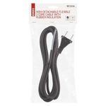 Casa si Gradina - Electrice - Cabluri electrice si conductori - Cablu de alimentare EMOS S03330 nedetasabil flexibil izolatie cauciuc 2x1.5mm2 3m negru - Infinity.ro