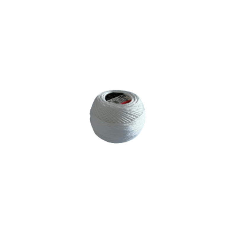 Casa si Gradina - Decoratiuni - DIY - Articole mercerie - Fir textil Cotton Pearl DMC, pentru brodat si crosetat, bobina 10g/80m, Alb/S - Infinity.ro