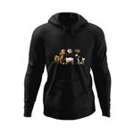 Fashion, accesorii si bijuterii - Barbati - Imbracaminte - Hanorace barbati - Hanorac barbati Kung Fu Panda Toata Echipa Luptatori Minecraft, negru, marime 2XL - Infinity.ro