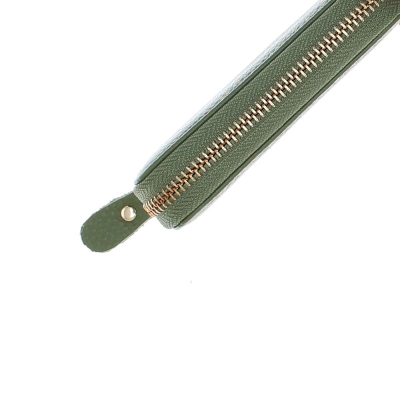 Fashion, accesorii si bijuterii - Femei - Accesorii femei - Portofele femei - Port chei, unisex, Buticcochet, din piele naturala, 6.5x11.5 cm, Verde masliniu - PR1107 - Infinity.ro