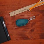 Fashion, accesorii si bijuterii - Femei - Accesorii femei - Portofele femei - Port chei, unisex, Buticcochet, din piele naturala, 11x5 cm, Turcoaz - PR1111 - Infinity.ro