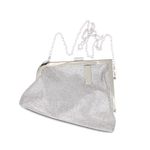 Fashion, accesorii si bijuterii - Femei - Accesorii femei - Genti si rucsacuri femei - Geanta, de dama, din material sintetic, ButicCochet, 23x15x6 cm, cu strasuri, Argintiu - GND845 - Infinity.ro
