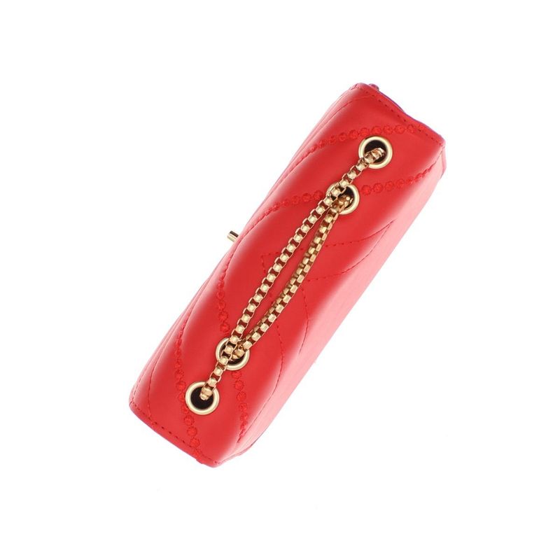 Fashion, accesorii si bijuterii - Femei - Accesorii femei - Genti si rucsacuri femei - Geanta de umar, dama, din material sintetic, ButicCochet, 19x12x6 cm, Rosu - GND855 - Infinity.ro
