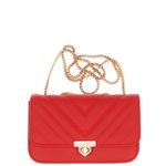 Fashion, accesorii si bijuterii - Femei - Accesorii femei - Genti si rucsacuri femei - Geanta de umar, dama, din material sintetic, ButicCochet, 19x12x6 cm, Rosu - GND855 - Infinity.ro