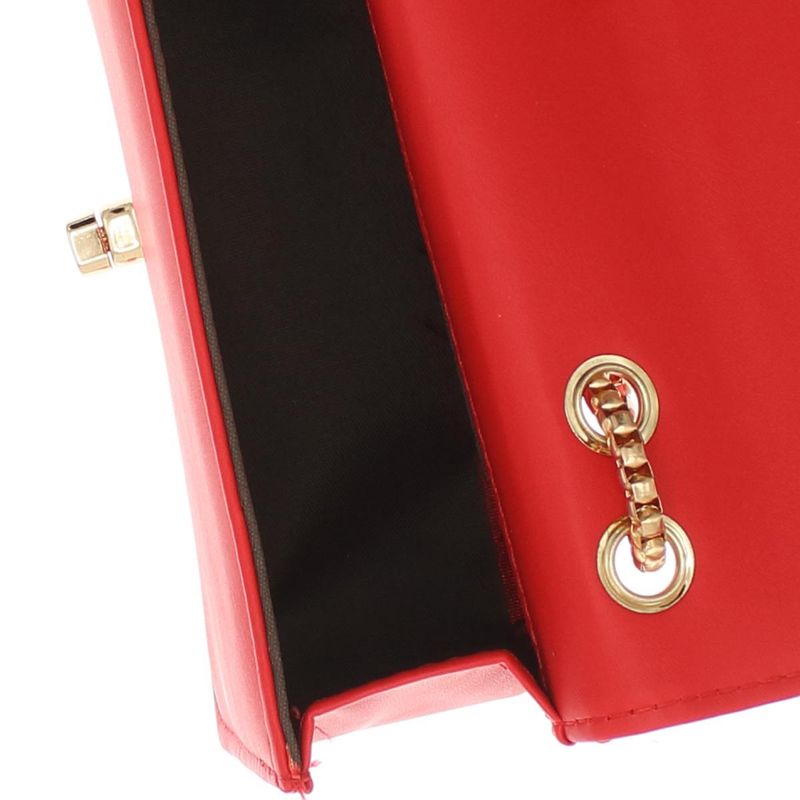 Fashion, accesorii si bijuterii - Femei - Accesorii femei - Genti si rucsacuri femei - Geanta de umar, dama, din material sintetic, ButicCochet, 19x12x6 cm, Rosu - GND855 - Infinity.ro