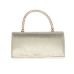 Fashion, accesorii si bijuterii - Femei - Accesorii femei - Genti si rucsacuri femei - Geanta, de dama, din material sintetic, ButicCochet, 20x11x6 cm, cu fundita, Auriu - GND815 - Infinity.ro