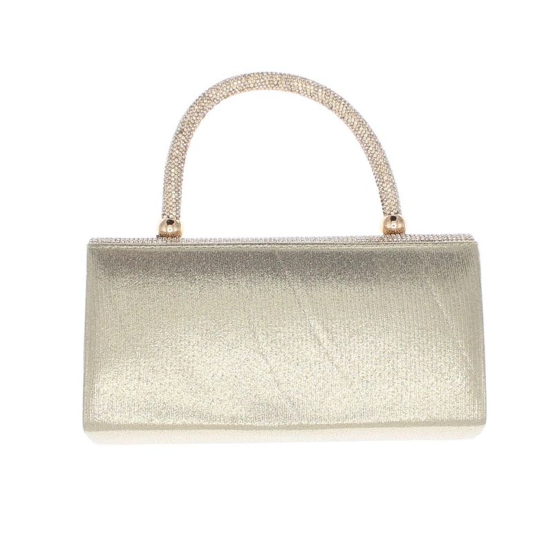 Fashion, accesorii si bijuterii - Femei - Accesorii femei - Genti si rucsacuri femei - Geanta, de dama, din material sintetic, ButicCochet, 20x11x6 cm, cu fundita, Auriu - GND815 - Infinity.ro