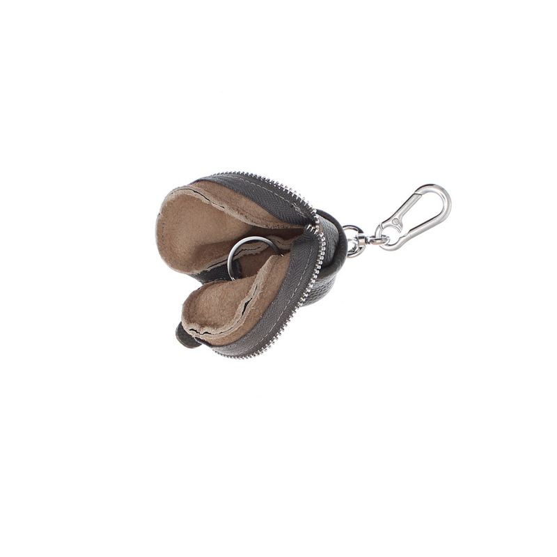Fashion, accesorii si bijuterii - Femei - Accesorii femei - Portofele femei - Port chei, unisex, Buticcochet, din piele naturala, 11x5 cm, Gri - PR1119 - Infinity.ro