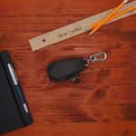 Fashion, accesorii si bijuterii - Femei - Accesorii femei - Portofele femei - Port chei, unisex, Buticcochet, din piele naturala, 11x5 cm, Gri - PR1119 - Infinity.ro