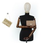 Fashion, accesorii si bijuterii - Femei - Accesorii femei - Genti si rucsacuri femei - Geanta de umar, dama, din material sintetic, ButicCochet, 19x12x6 cm, Maro - GND853 - Infinity.ro