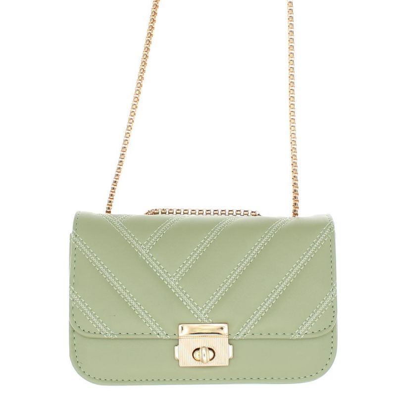 Fashion, accesorii si bijuterii - Femei - Accesorii femei - Genti si rucsacuri femei - Geanta de umar, dama, din material sintetic, ButicCochet, 19x12x6 cm, Verde - GND892 - Infinity.ro