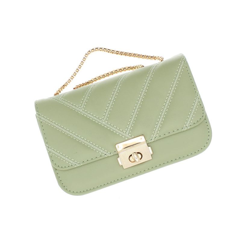 Fashion, accesorii si bijuterii - Femei - Accesorii femei - Genti si rucsacuri femei - Geanta de umar, dama, din material sintetic, ButicCochet, 19x12x6 cm, Verde - GND892 - Infinity.ro