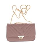 Fashion, accesorii si bijuterii - Femei - Accesorii femei - Genti si rucsacuri femei - Geanta de umar, dama, din material sintetic, ButicCochet, 19x12x6 cm, Lila - GND860 - Infinity.ro